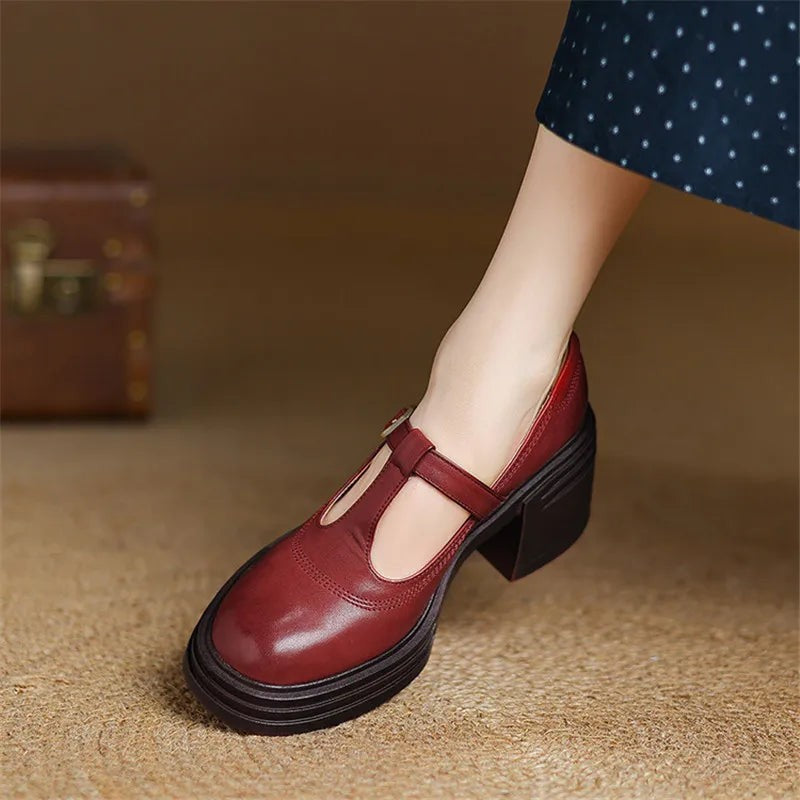 Vivienne | Classic T-Bar Block Heels