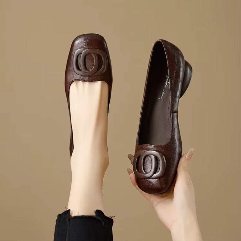 Opium | Elegant Low Heel Slip-On Heels