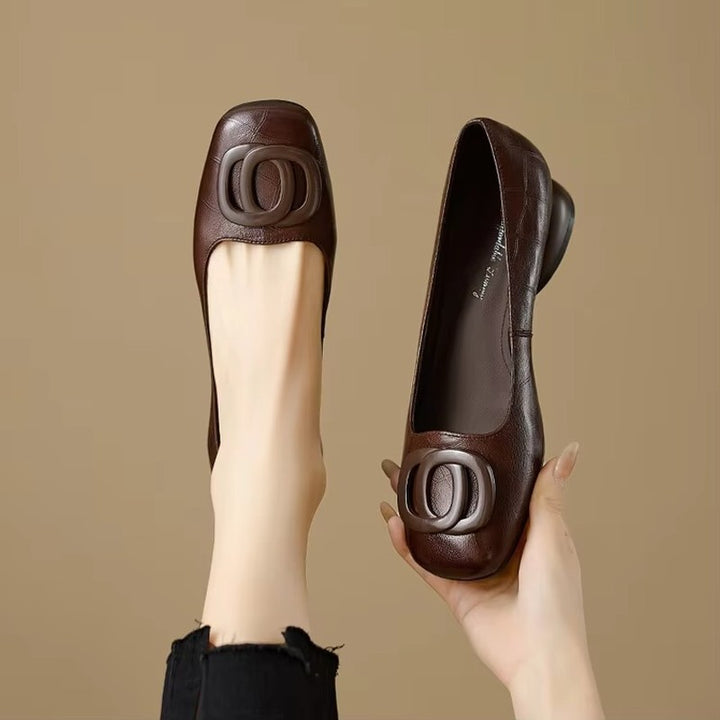 Opium | Elegant Low Heel Slip-On Heels