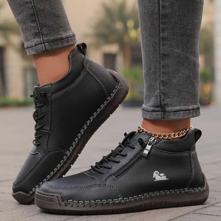 Women's Ankle-Height Sneaker with Side Zip