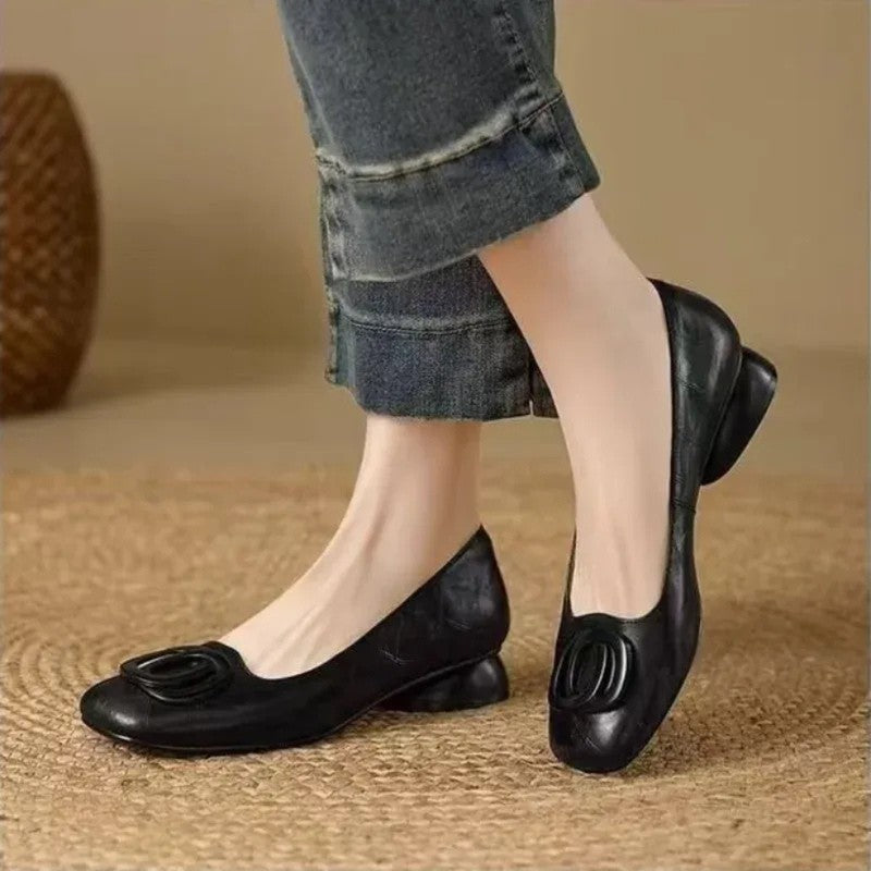 Opium | Elegant Low Heel Slip-On Heels