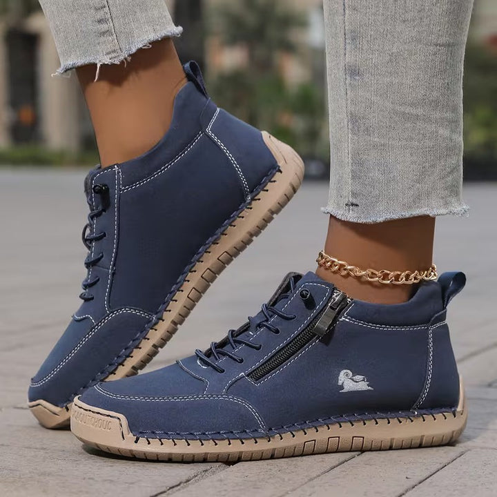 Women's Ankle-Height Sneaker with Side Zip