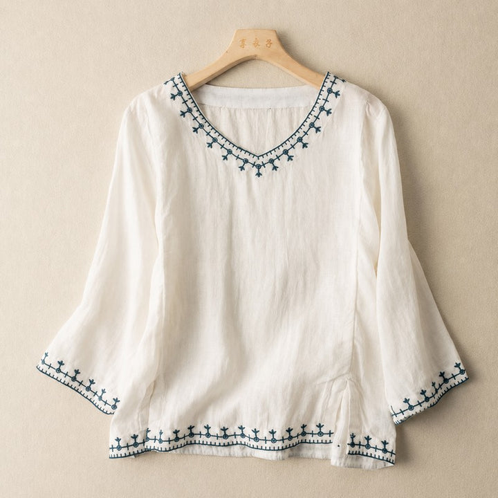 Emily | Embroidered Detail Blouse