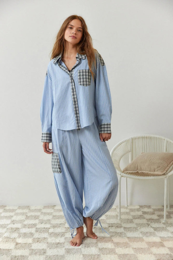 Greta | Two-Piece Soft and Stretchy Cotton Pajama Set