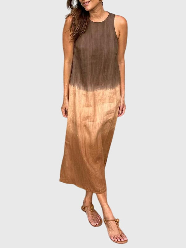Lillian | Women's Sleeveless Ombre Gradient Midi Dress