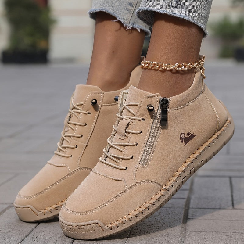 Women's Ankle-Height Sneaker with Side Zip