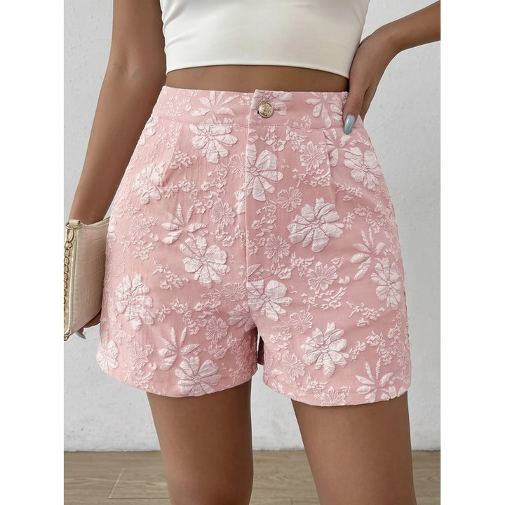 Lucia | High-Waisted Shorts with Floral Pattern