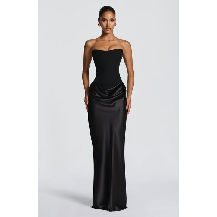 Clara | Strapless Sculpted Maxi Dress