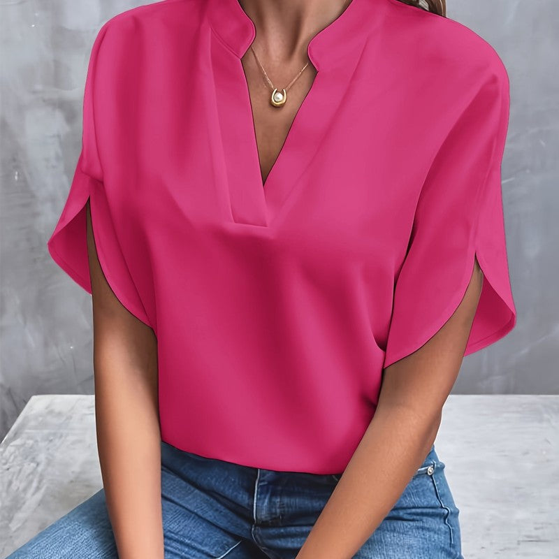 Women's V-Neck Blouse | Relaxed Oversized Silhouette