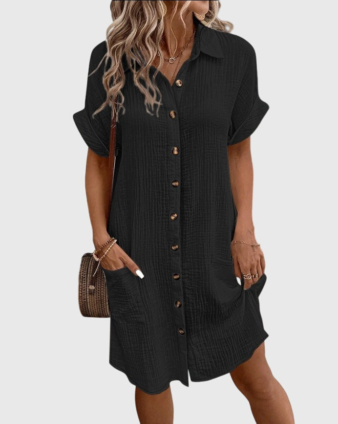Harper | Women's Button-Down Shirt Dress with Pockets