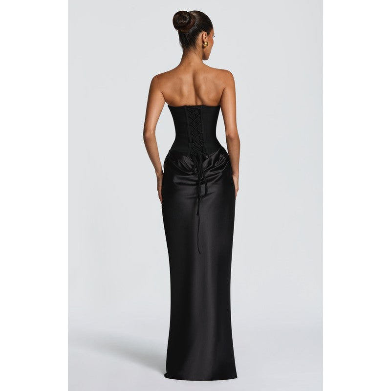 Clara | Strapless Sculpted Maxi Dress
