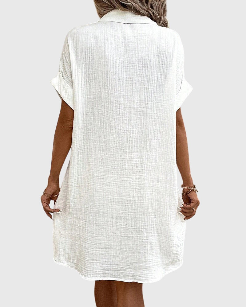 Harper | Women's Button-Down Shirt Dress with Pockets