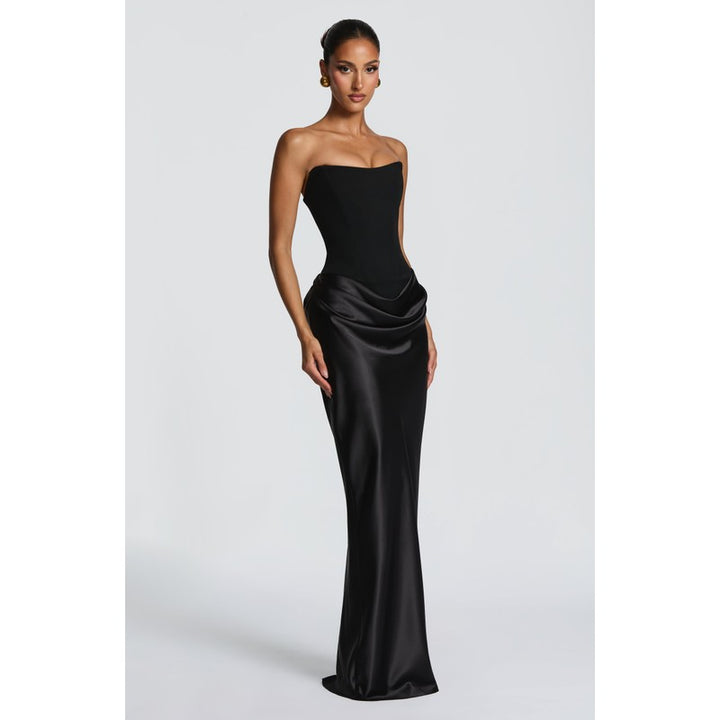 Clara | Strapless Sculpted Maxi Dress