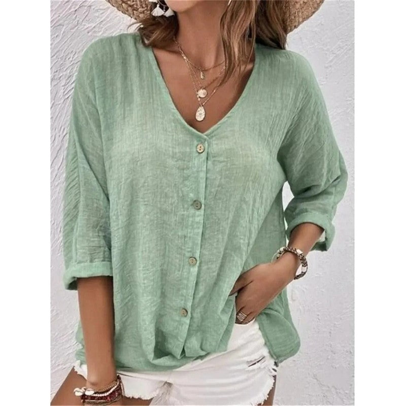Fayo | Breezy Button-Front Summer Top