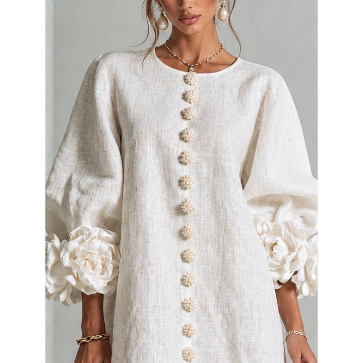 Anita | Floral Appliqué A-Line Design