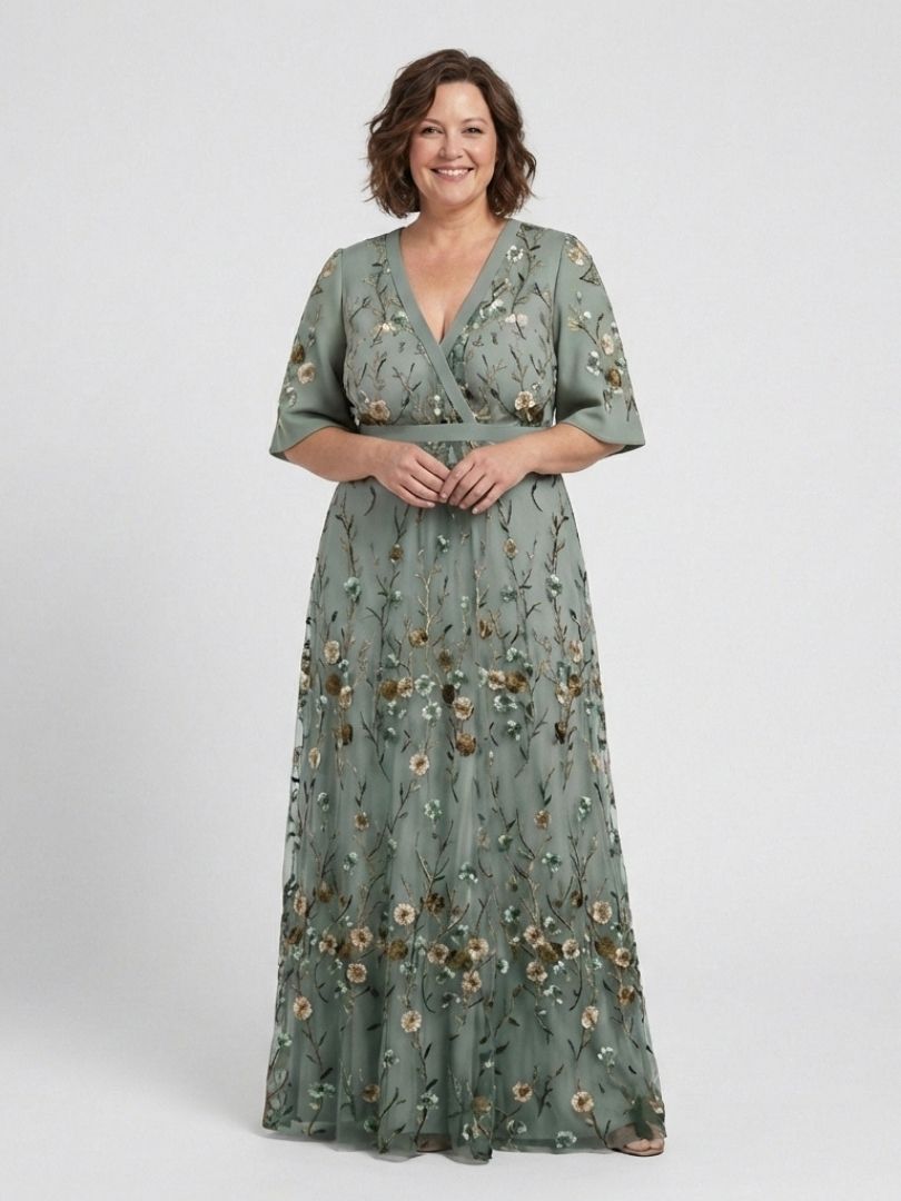 Saoirse | Floral Embroidered Maxi Dress