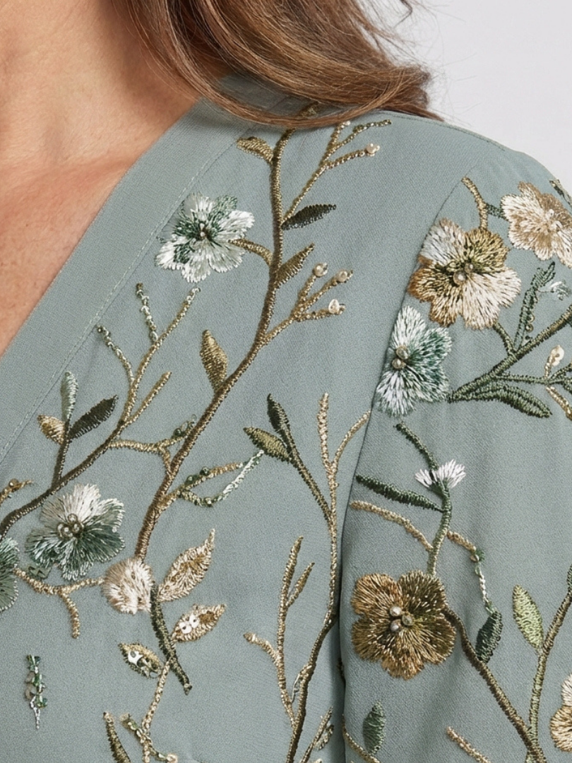 Saoirse | Floral Embroidered Maxi Dress