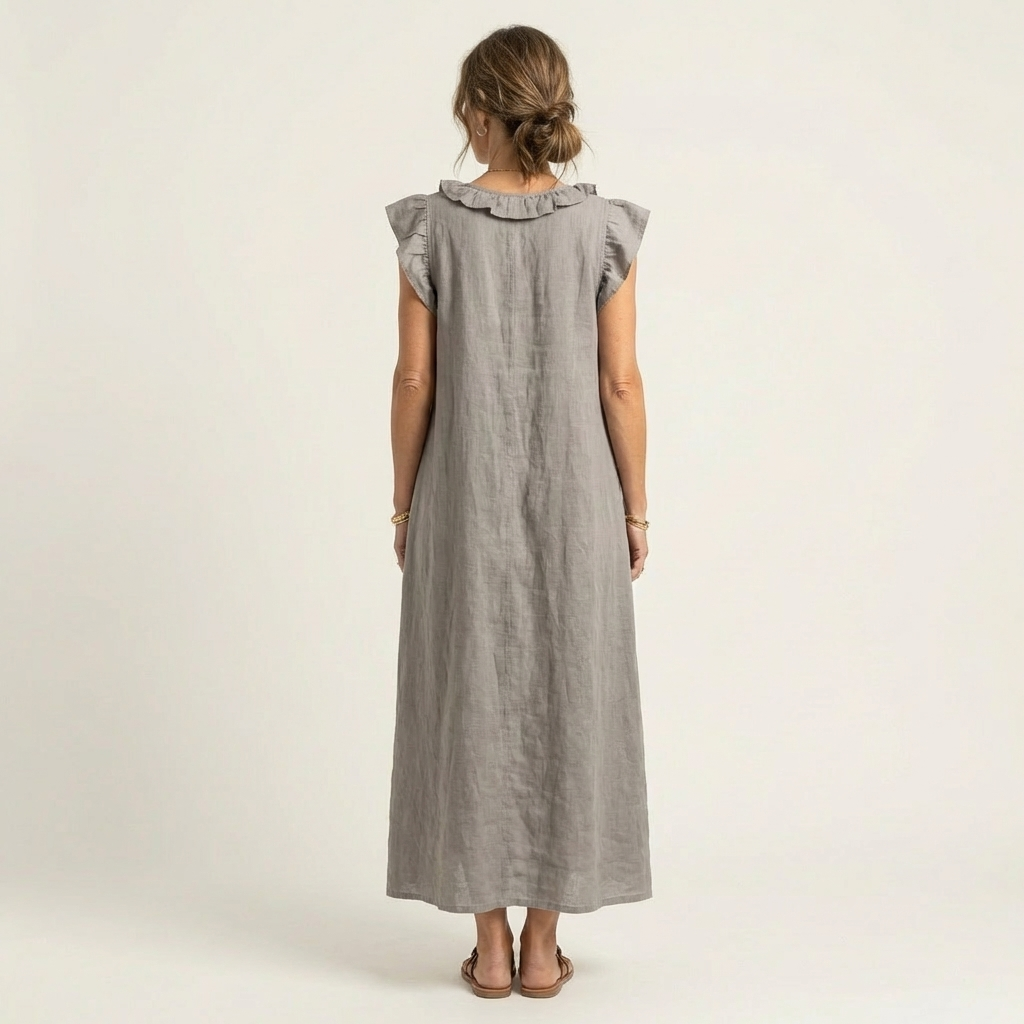Morwenna | Ruffled V-Neck Maxi Dress