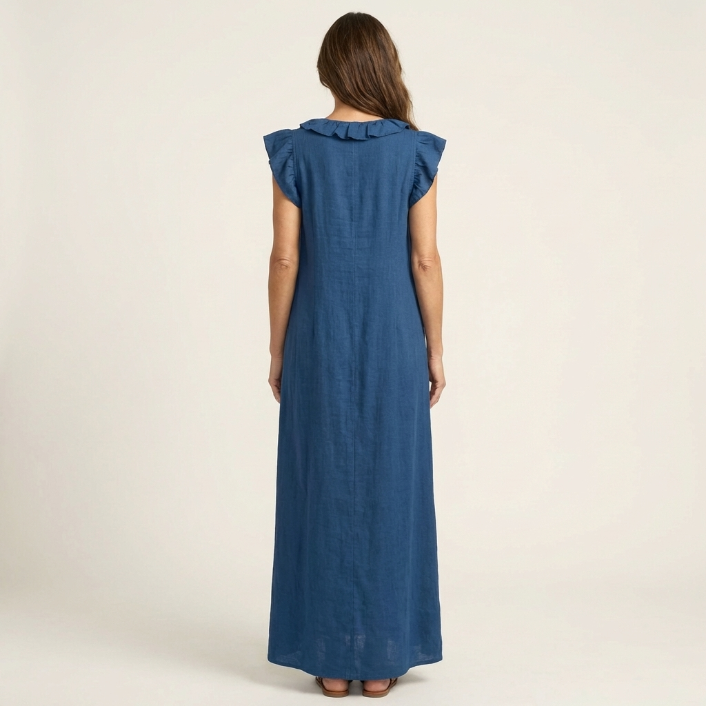 Morwenna | Ruffled V-Neck Maxi Dress