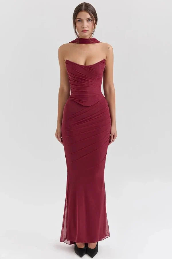 Hailey | The Midnight Hour Corset Maxi Dress