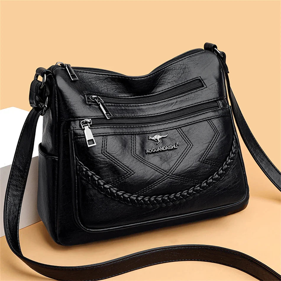 Zoey | Luxury Soft Leather Crossbody Shoulder Bag