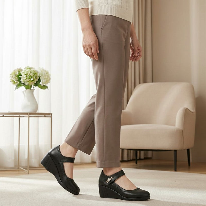 Lydia | Adjustable Strap Mid-Heel Shoes