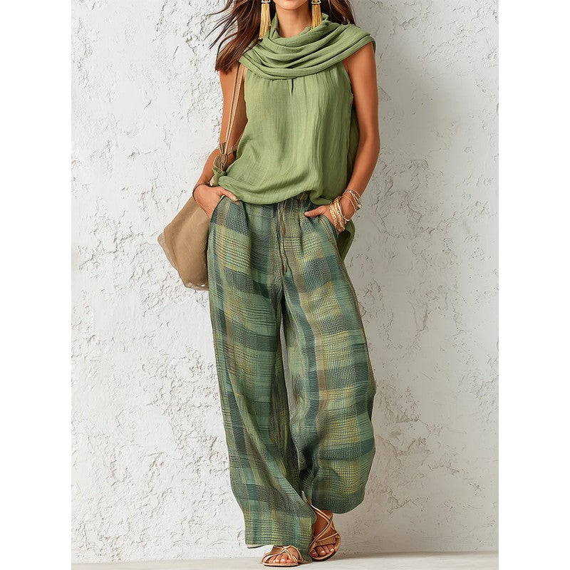 Nadia | Wide-Leg Sleeveless Top and Trouser Set