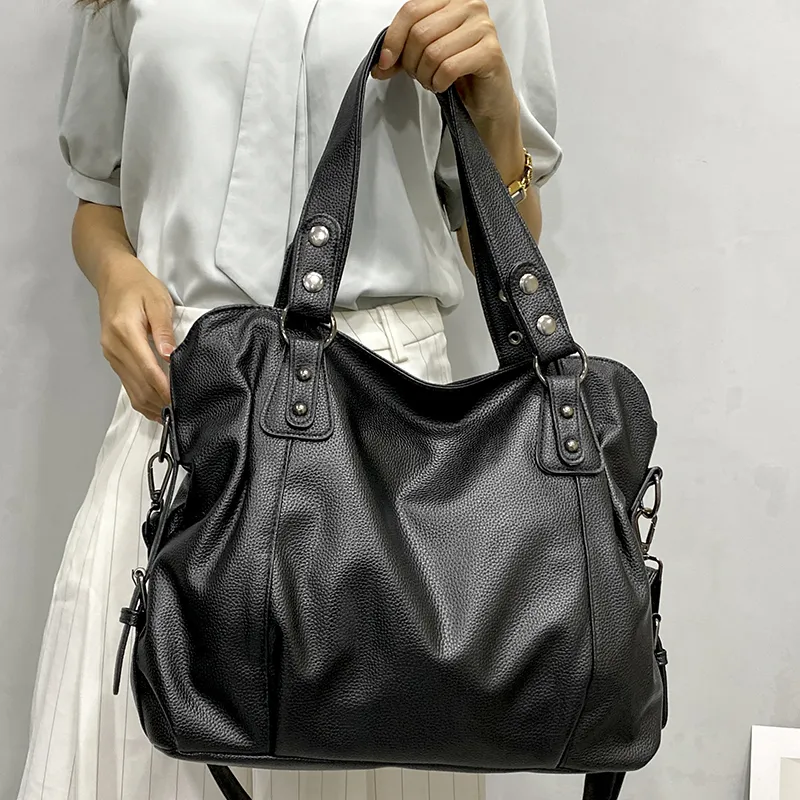 Demi | Large soft leather bag