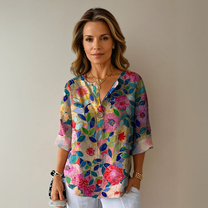 Hazel | Chic Floral Print Blouse