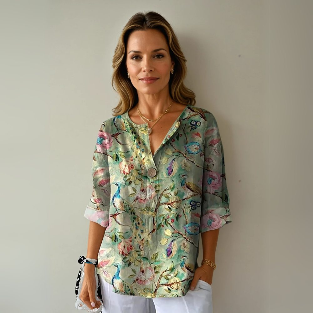 Hazel | Chic Floral Print Blouse