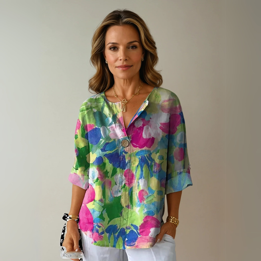 Hazel | Chic Floral Print Blouse