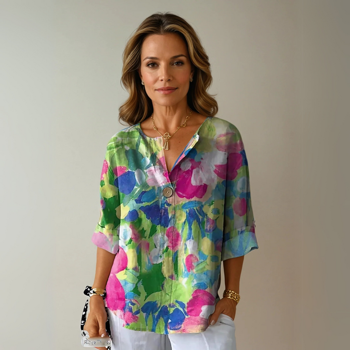 Hazel | Chic Floral Print Blouse