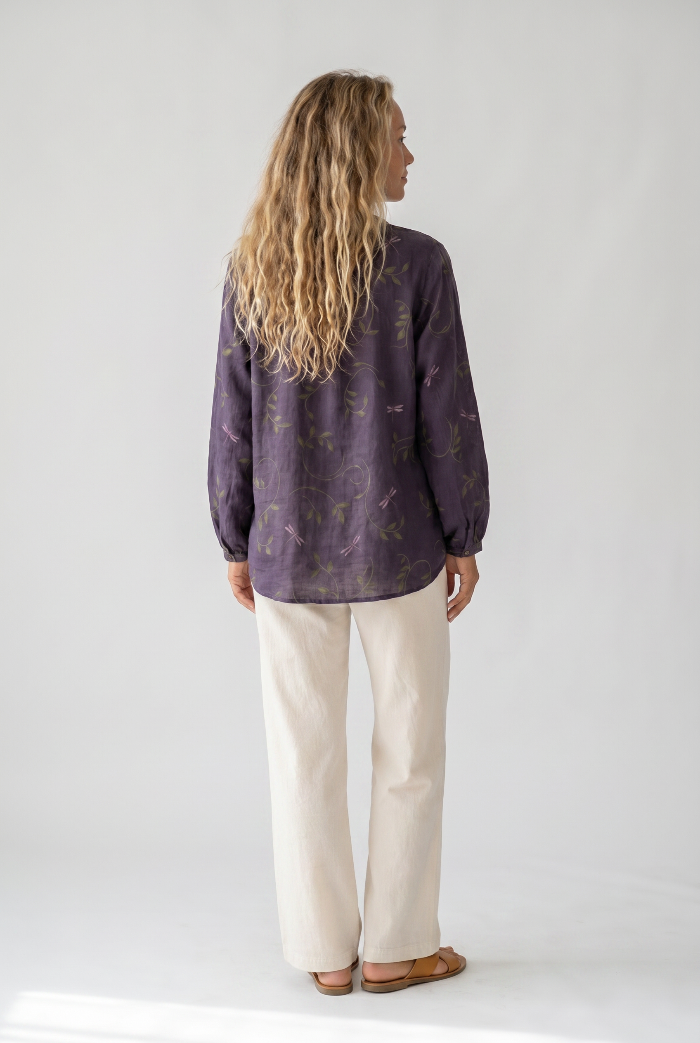 Brianna | Printed V-Neck Long Sleeve