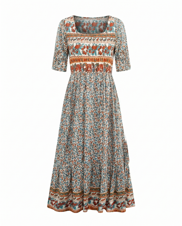 Joanna | Boho Print Midi