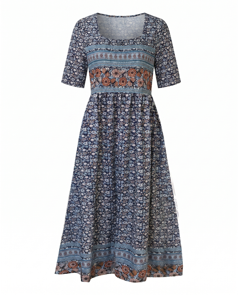 Joanna | Boho Print Midi