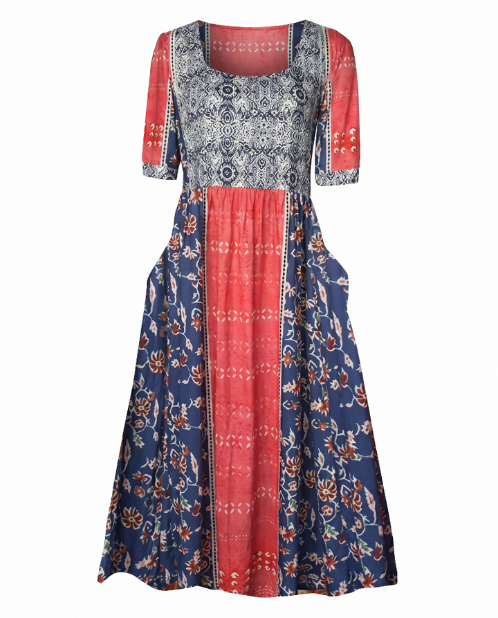 Joanna | Boho Print Midi