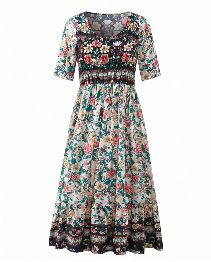 Joanna | Boho Print Midi