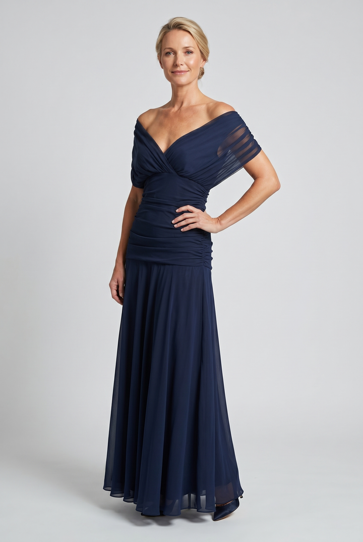 Laura | Draped V Neck Maxi