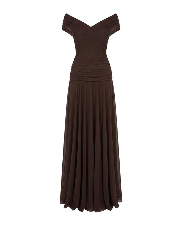 Laura | Draped V Neck Maxi