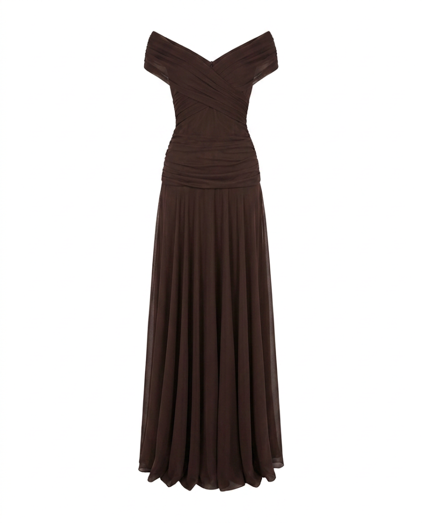Laura | Draped V Neck Maxi