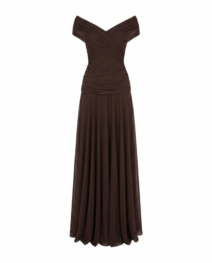 Laura | Draped V Neck Maxi