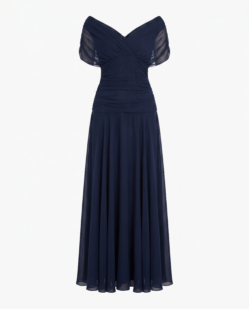 Laura | Draped V Neck Maxi