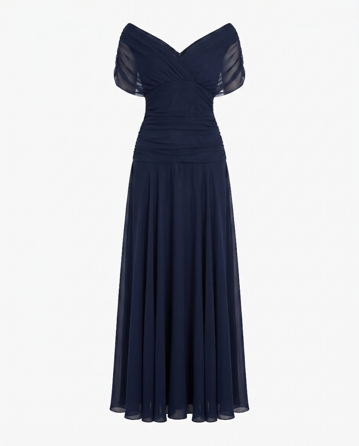 Laura | Draped V Neck Maxi