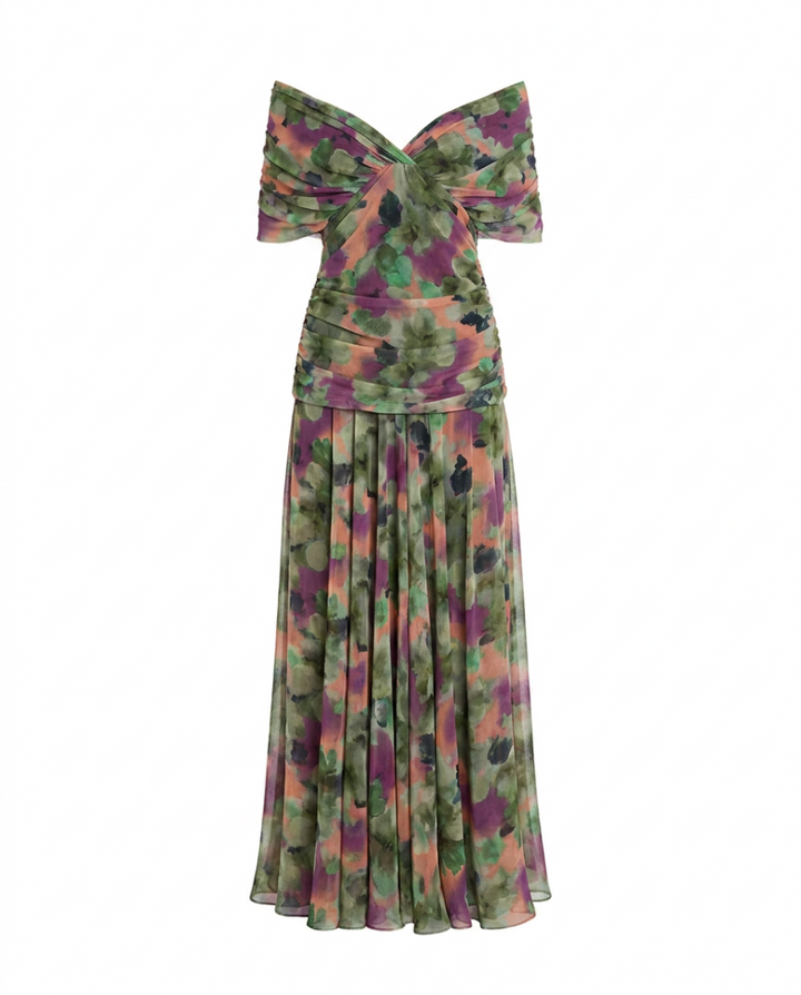 Laura | Draped V Neck Maxi