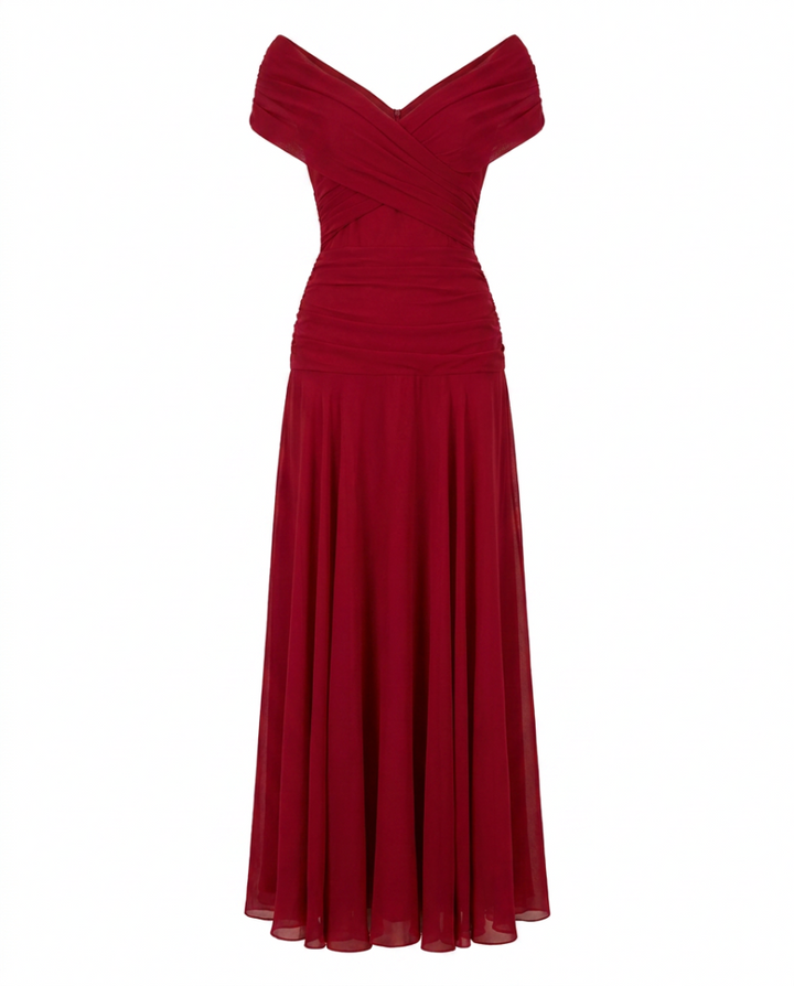 Laura | Draped V Neck Maxi