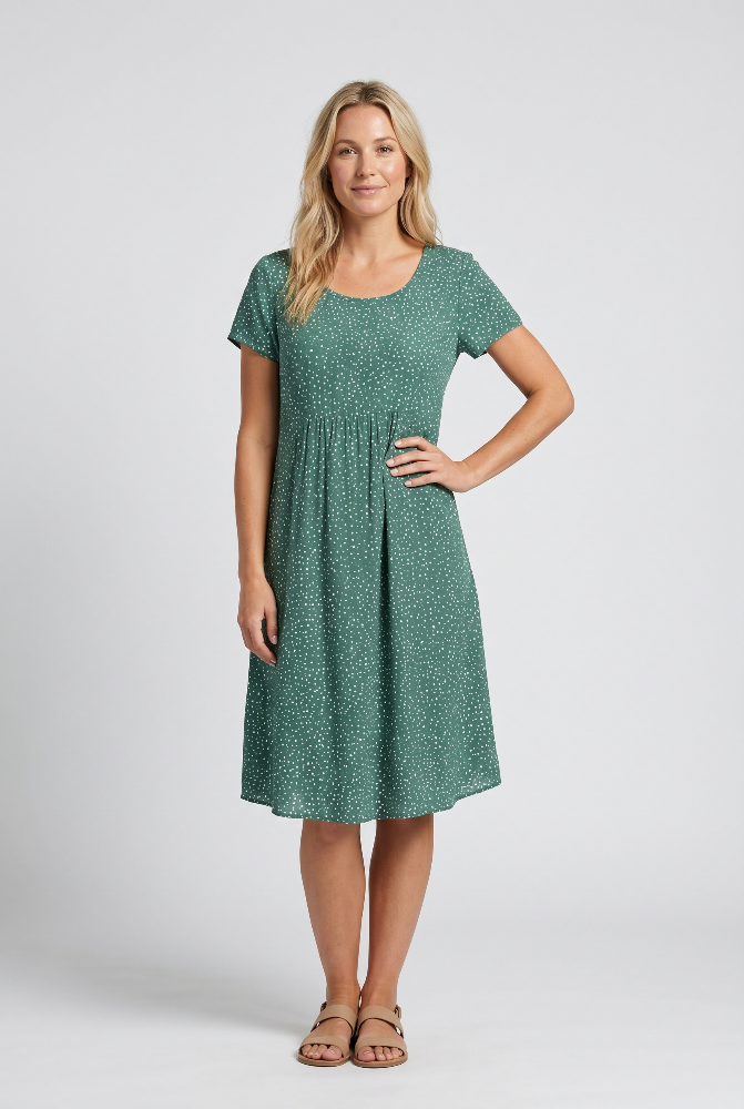 Jamie | V Neck Short Sleeve Midi