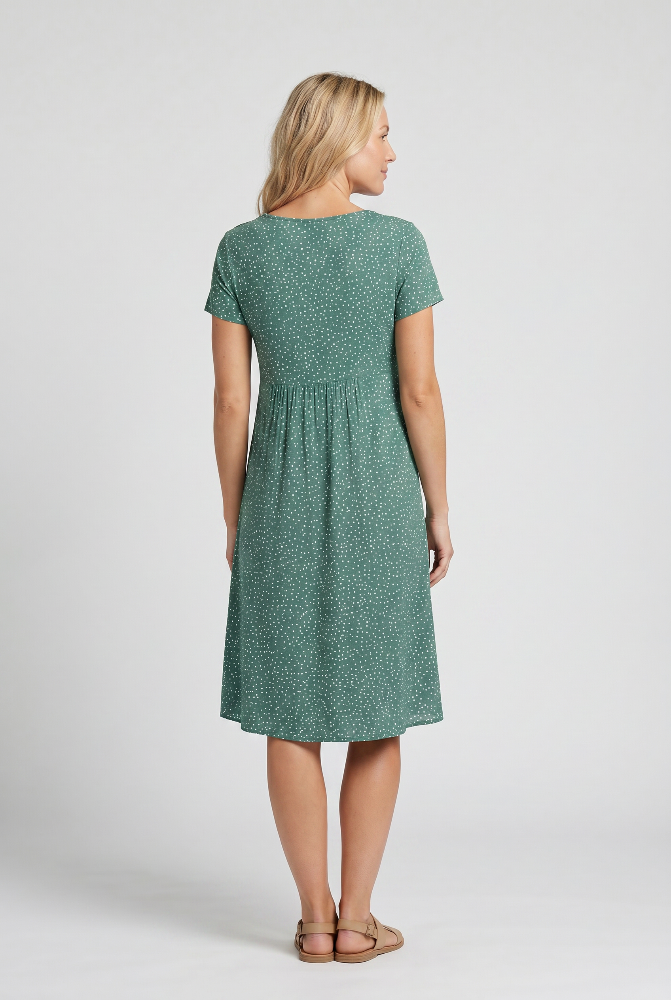 Jamie | V Neck Short Sleeve Midi