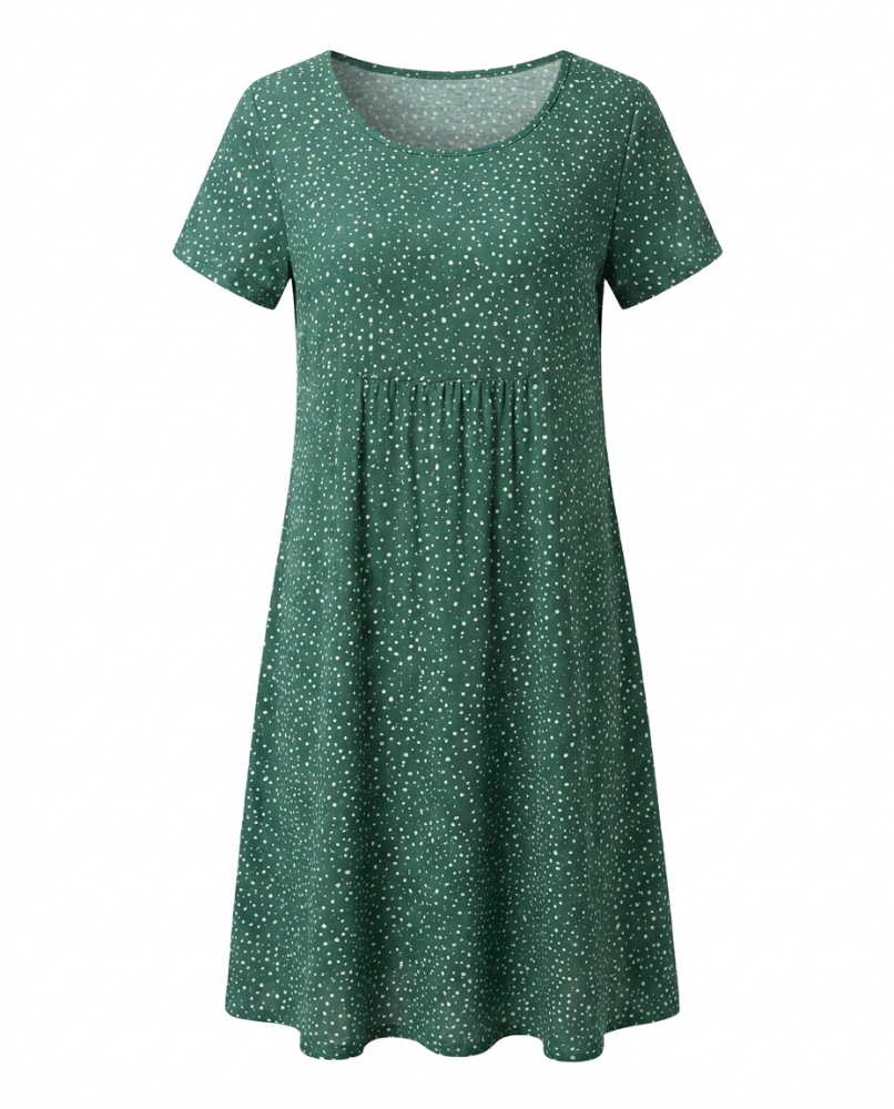 Jamie | V Neck Short Sleeve Midi